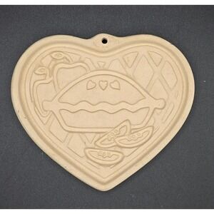 Pampered Chef 1998 Welcome Home Heart-Stoneware Cookie Mold